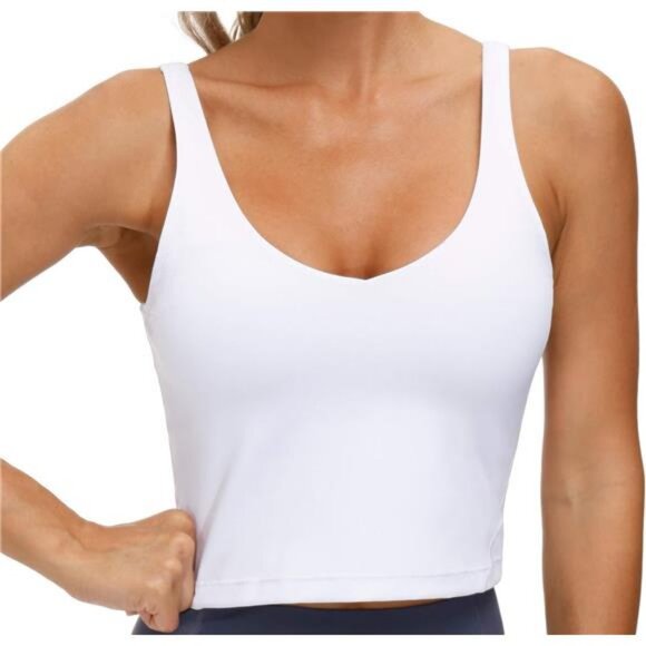 Womens' Sports Bra Longline Wirefree Padded with Medium Support - Picture 1 of 7